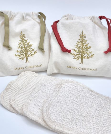 Reusable Christmas Bag with Reusable Make up pads