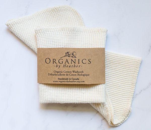 Organics by Heather - Organic Cotton Waffle Washcloth